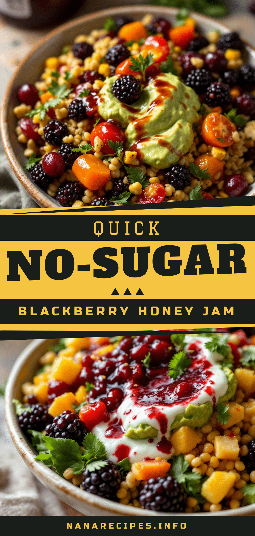 blackberry honey no-sugar jam recipe