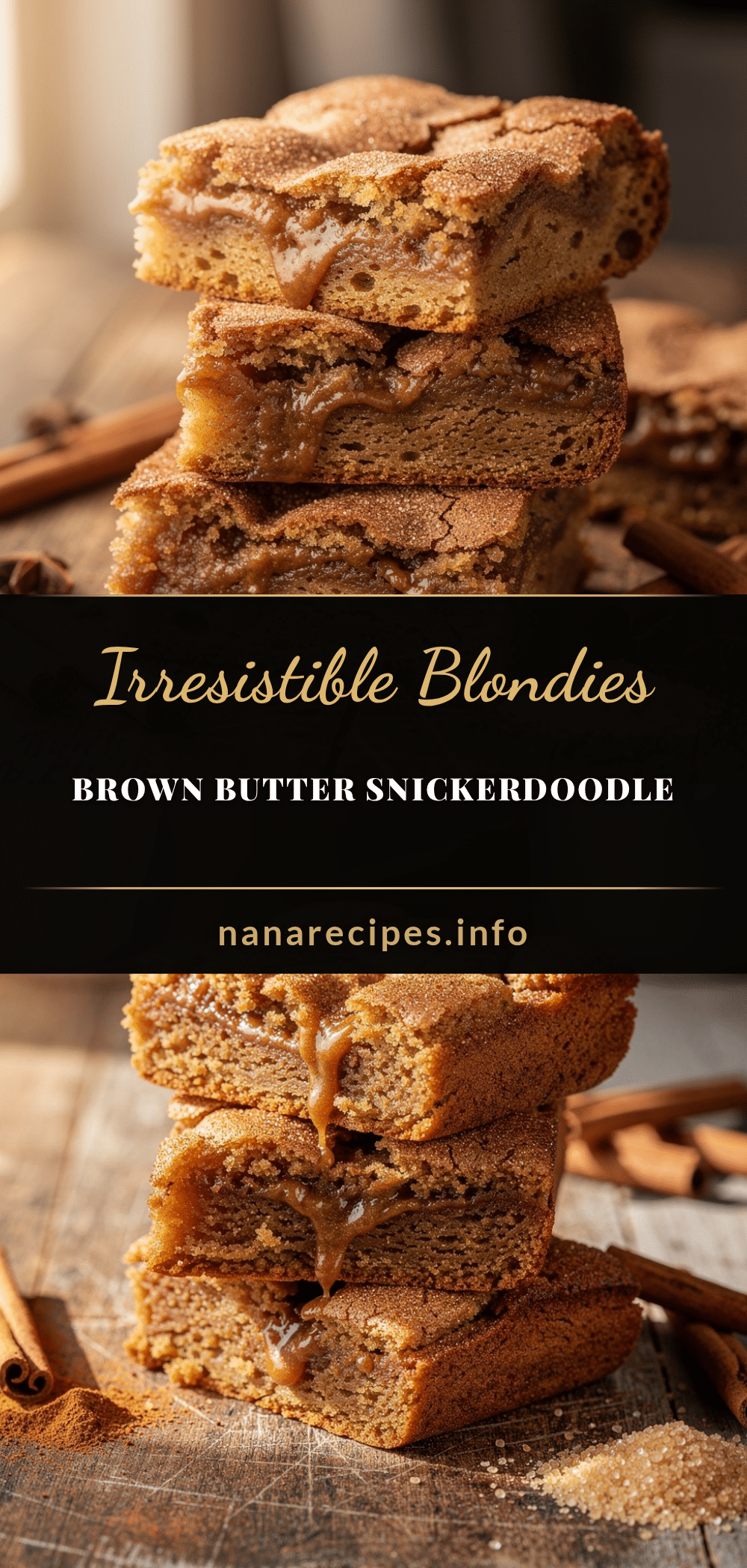brown butter snickerdoodle blondies recipe