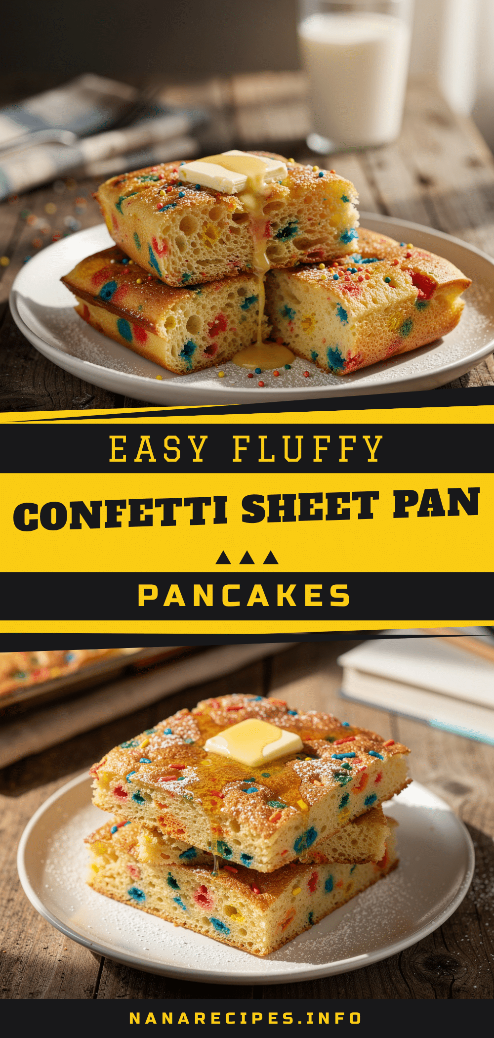confetti sheet pan pancakes recipe
