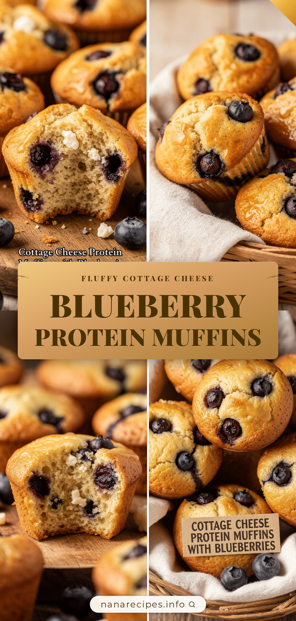cottage cheese blueberry protein muffins recipe