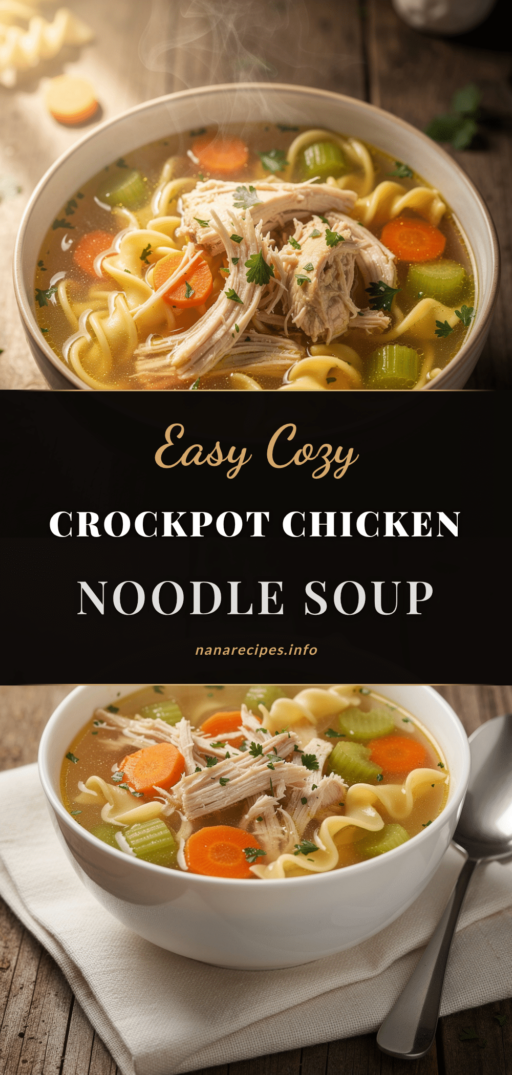 cozy crockpot chicken noodle soup recipe