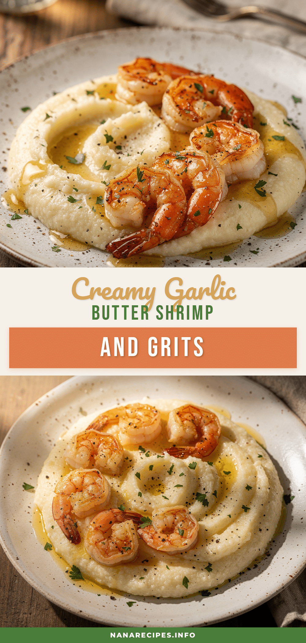 creamy garlic butter shrimp and grits recipe