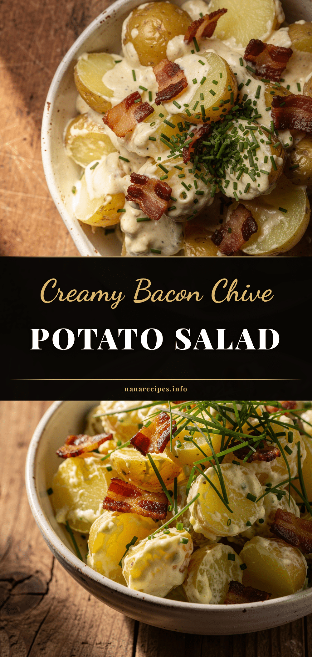 creamy potato salad with bacon and chives recipe
