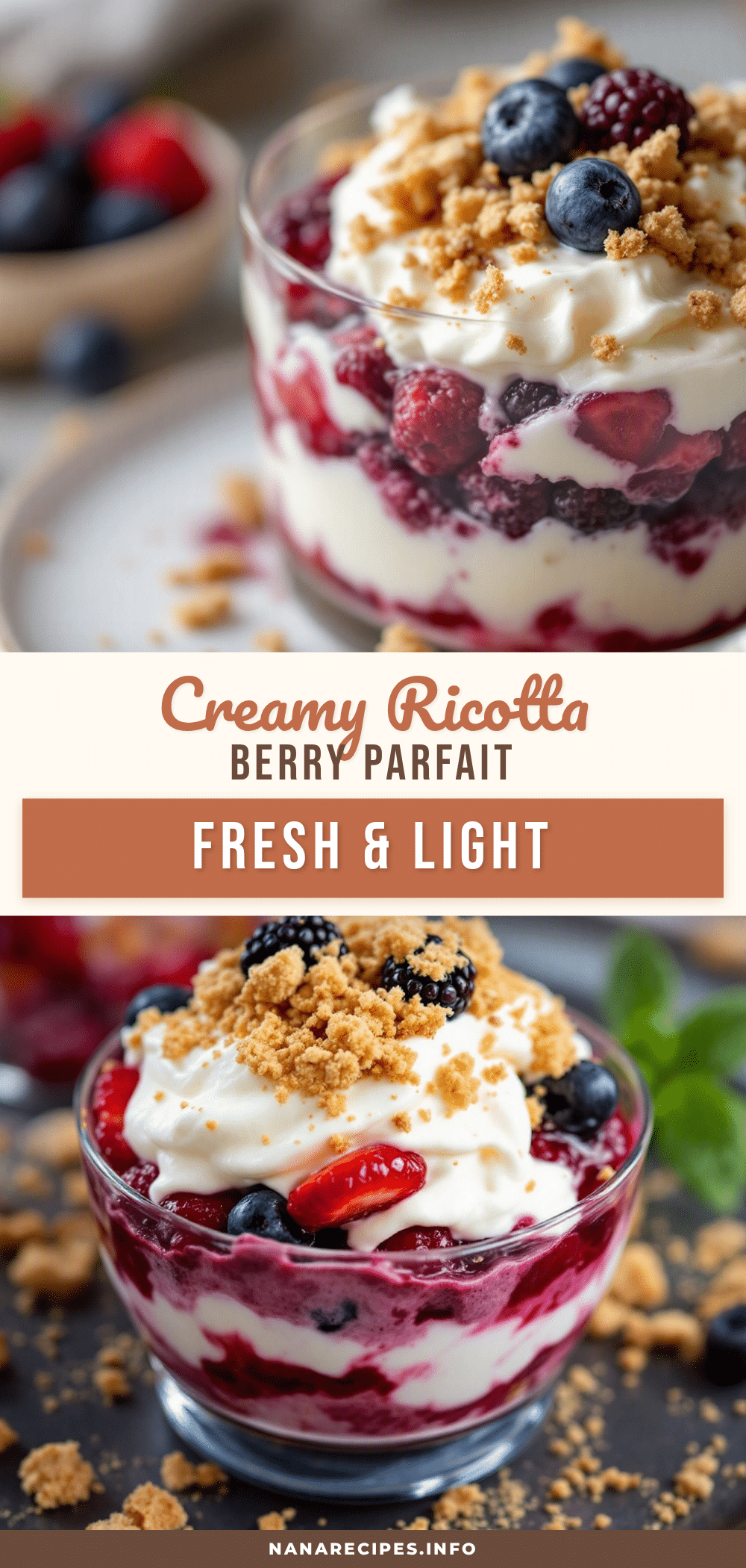 creamy ricotta & berry parfait recipe