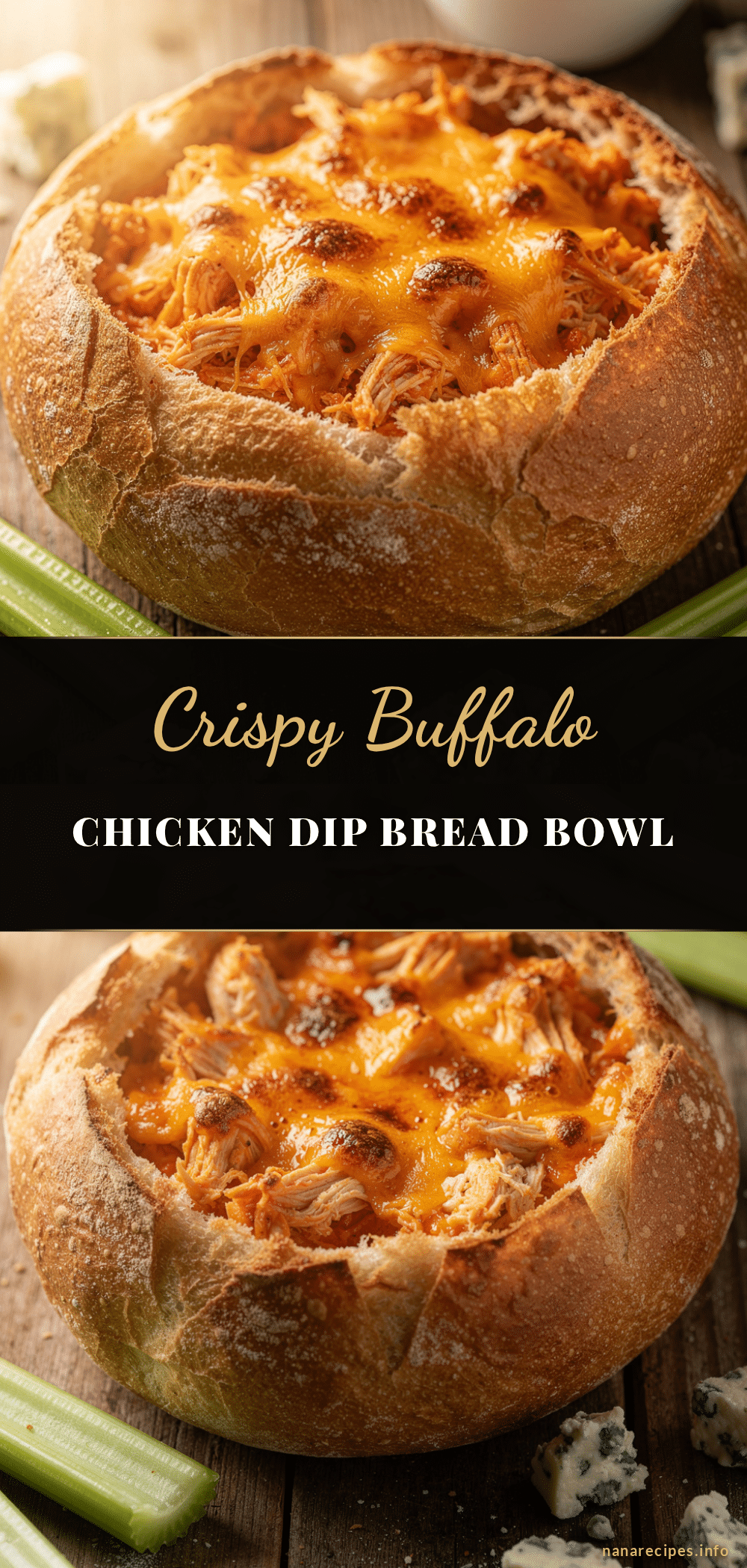 crispy buffalo chicken dip bread bowl recipe