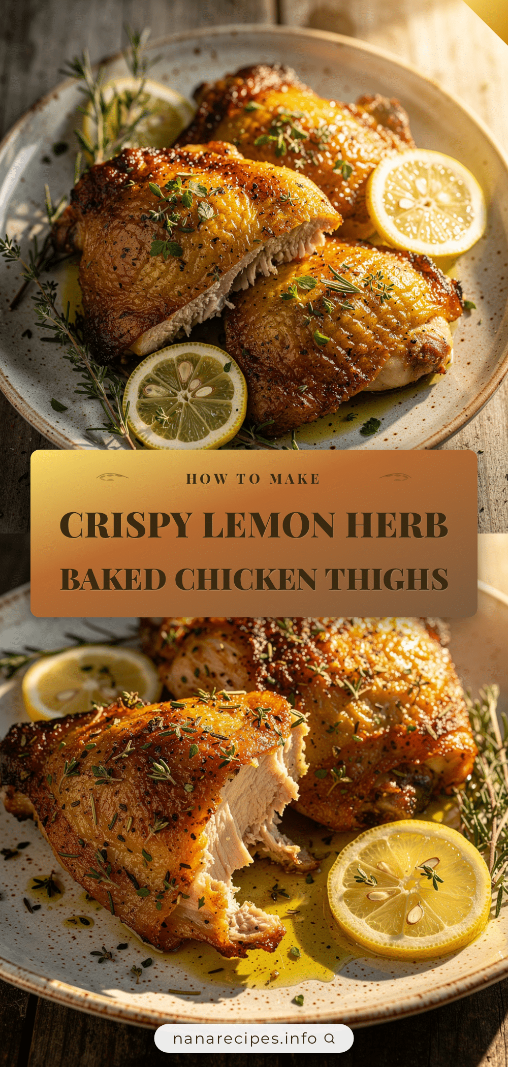 crispy lemon herb baked chicken thighs recipe