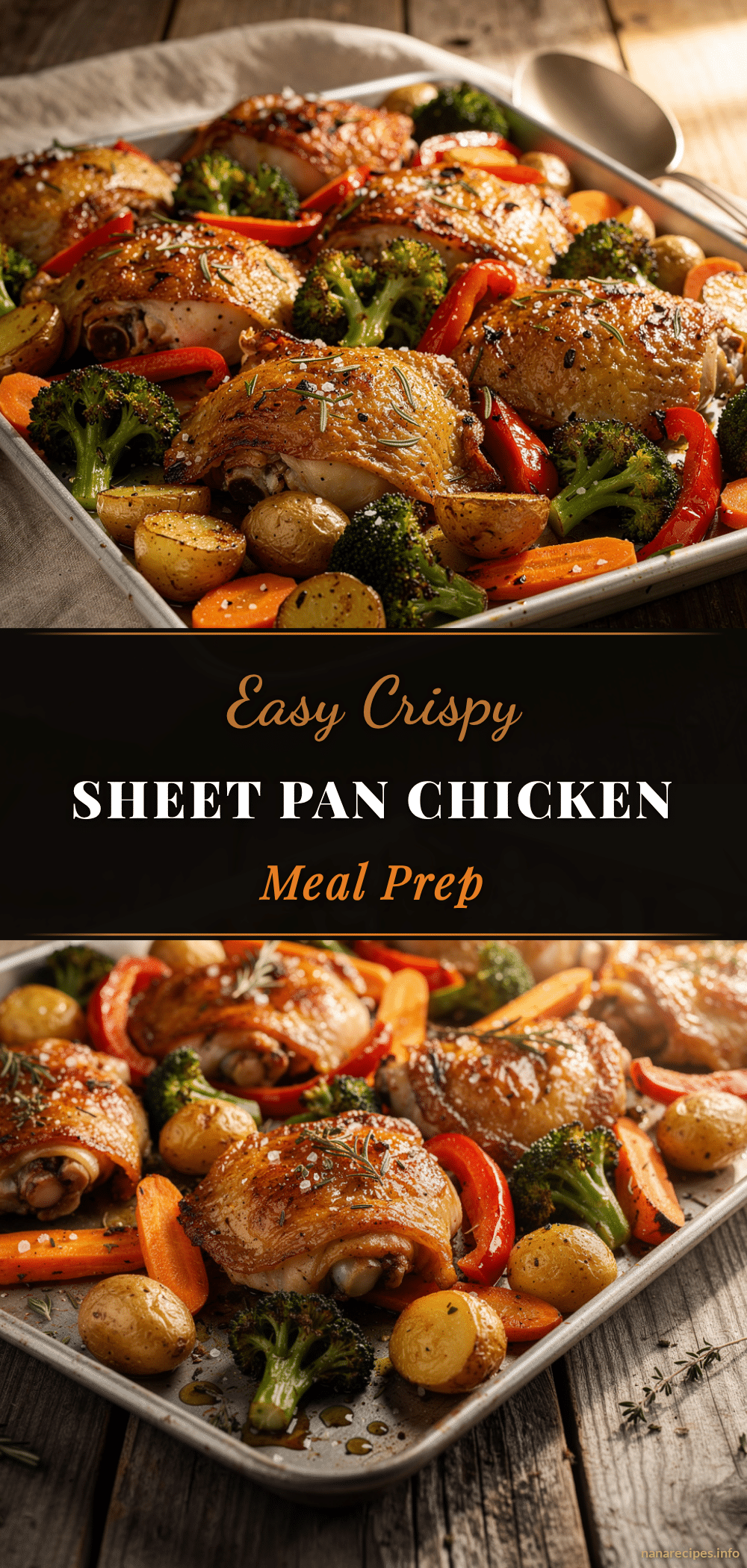 crispy sheet pan chicken meal prep recipe