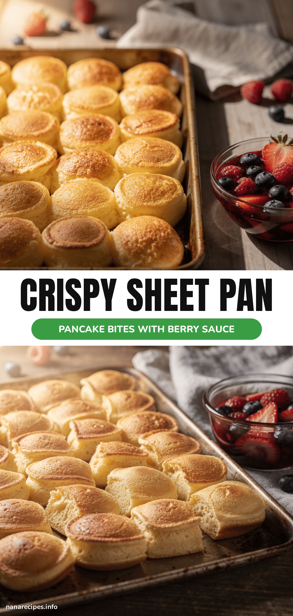 crispy sheet pan pancake bites recipe