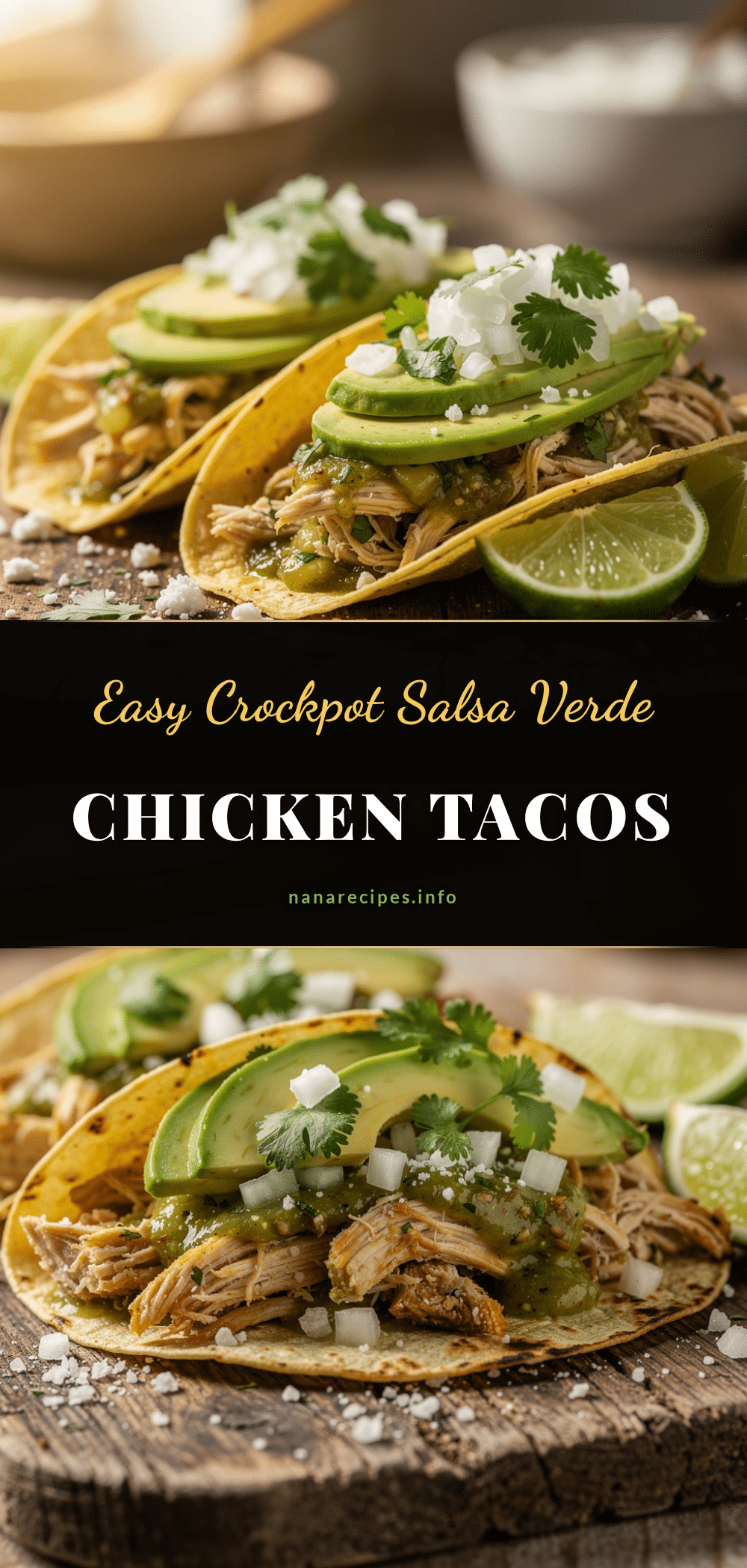 crockpot salsa verde chicken tacos recipe