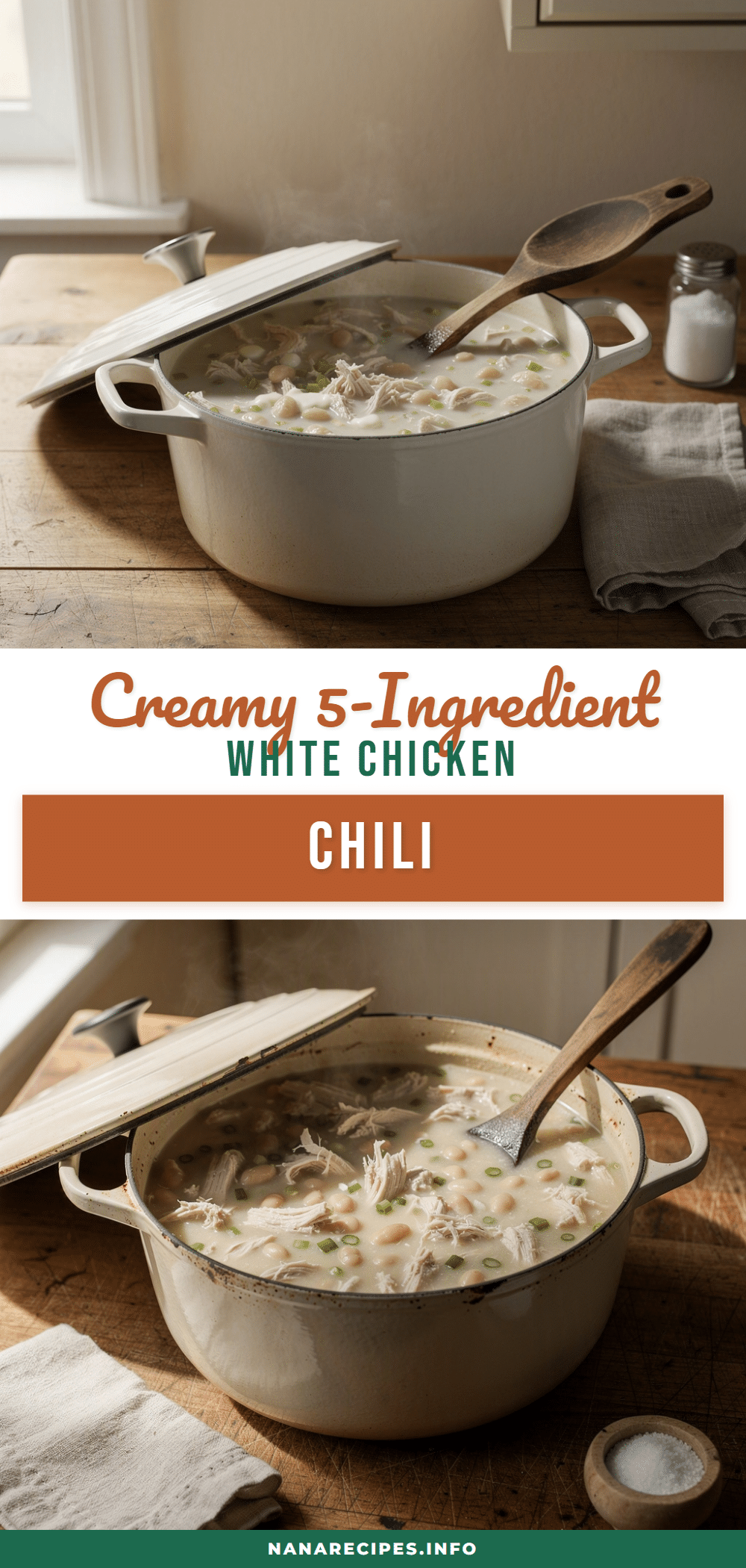 easy 5-ingredient white chicken chili recipe