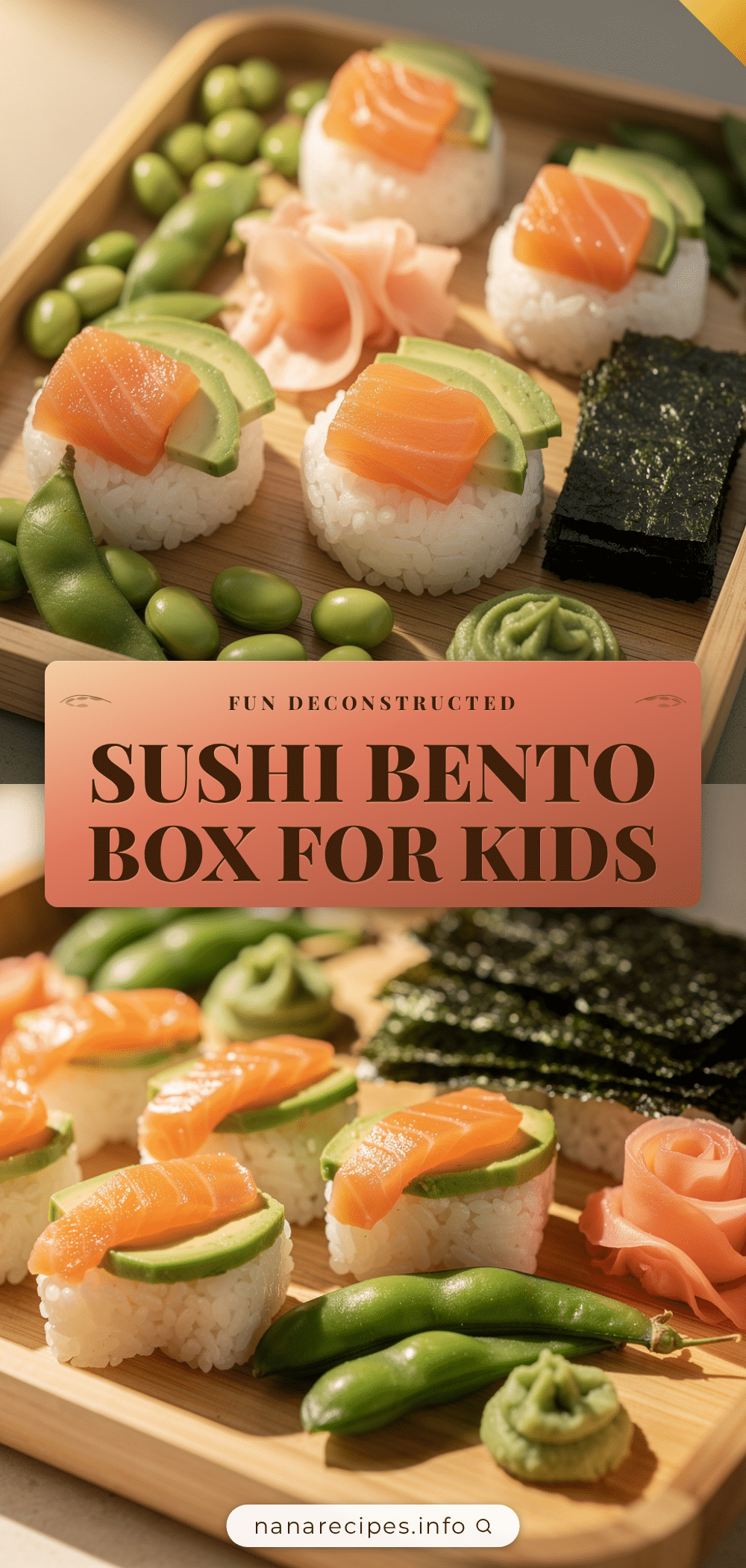 Fresh Deconstructed Sushi Bento Box for Kids recipe