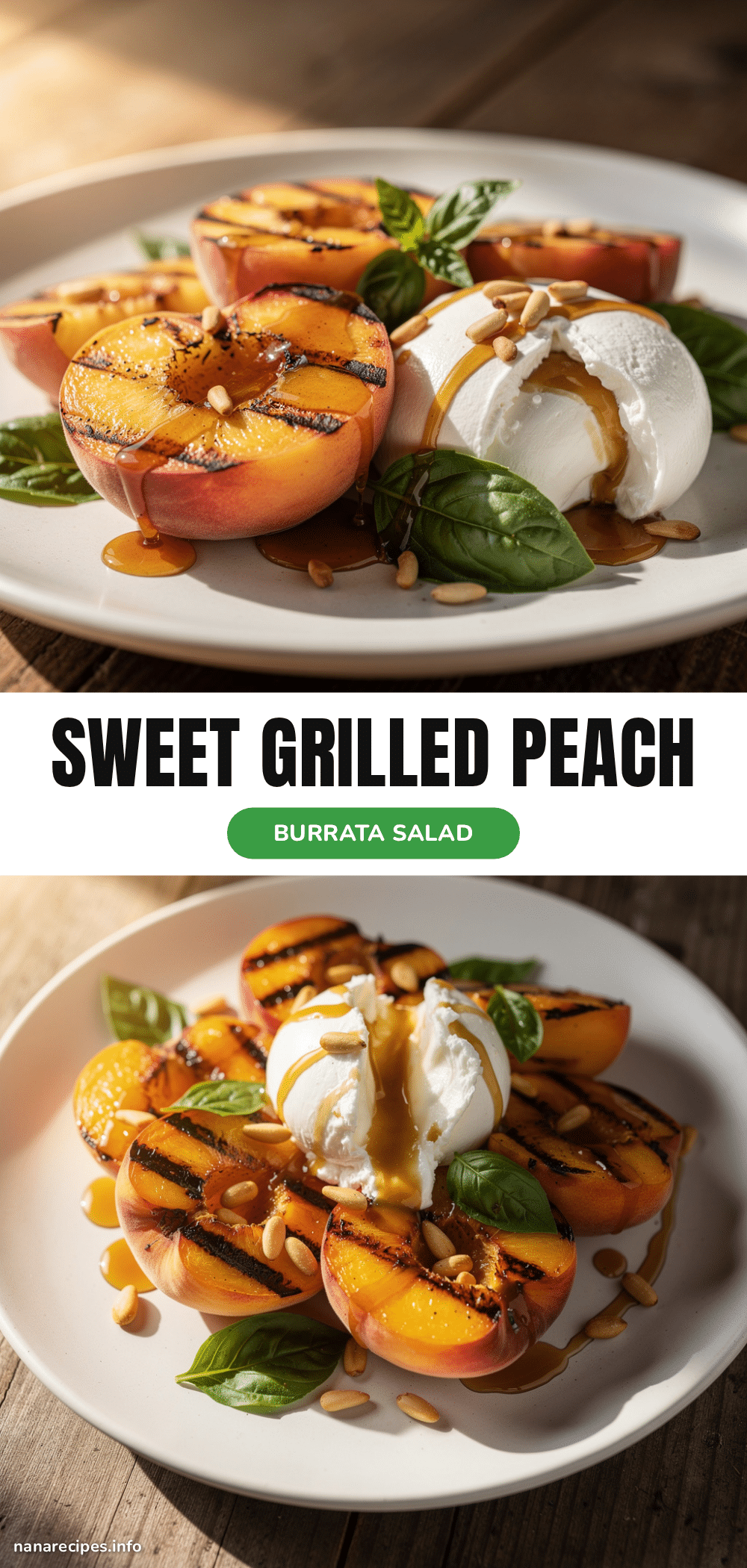 fresh grilled peach and burrata salad recipe