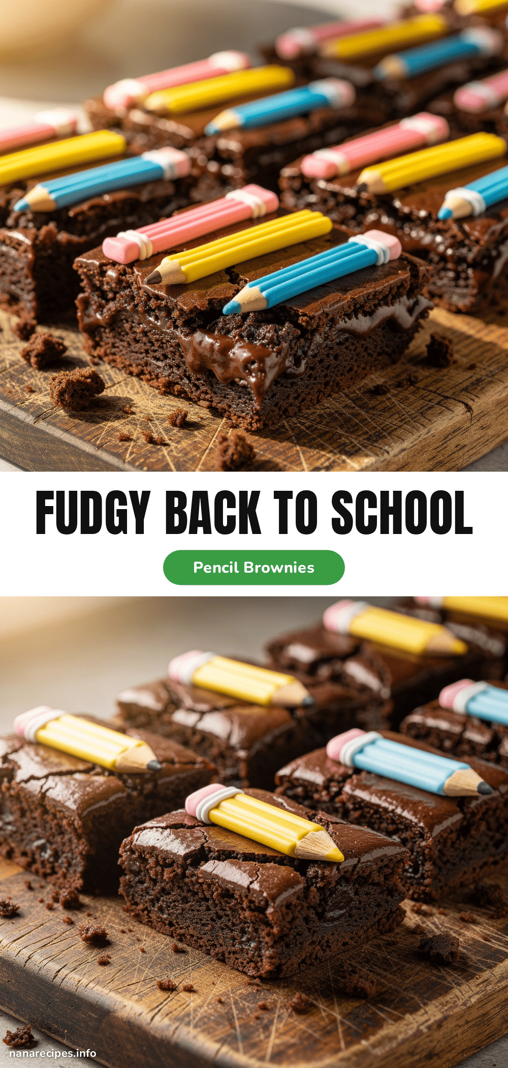 fudgy back to school pencil brownies recipe
