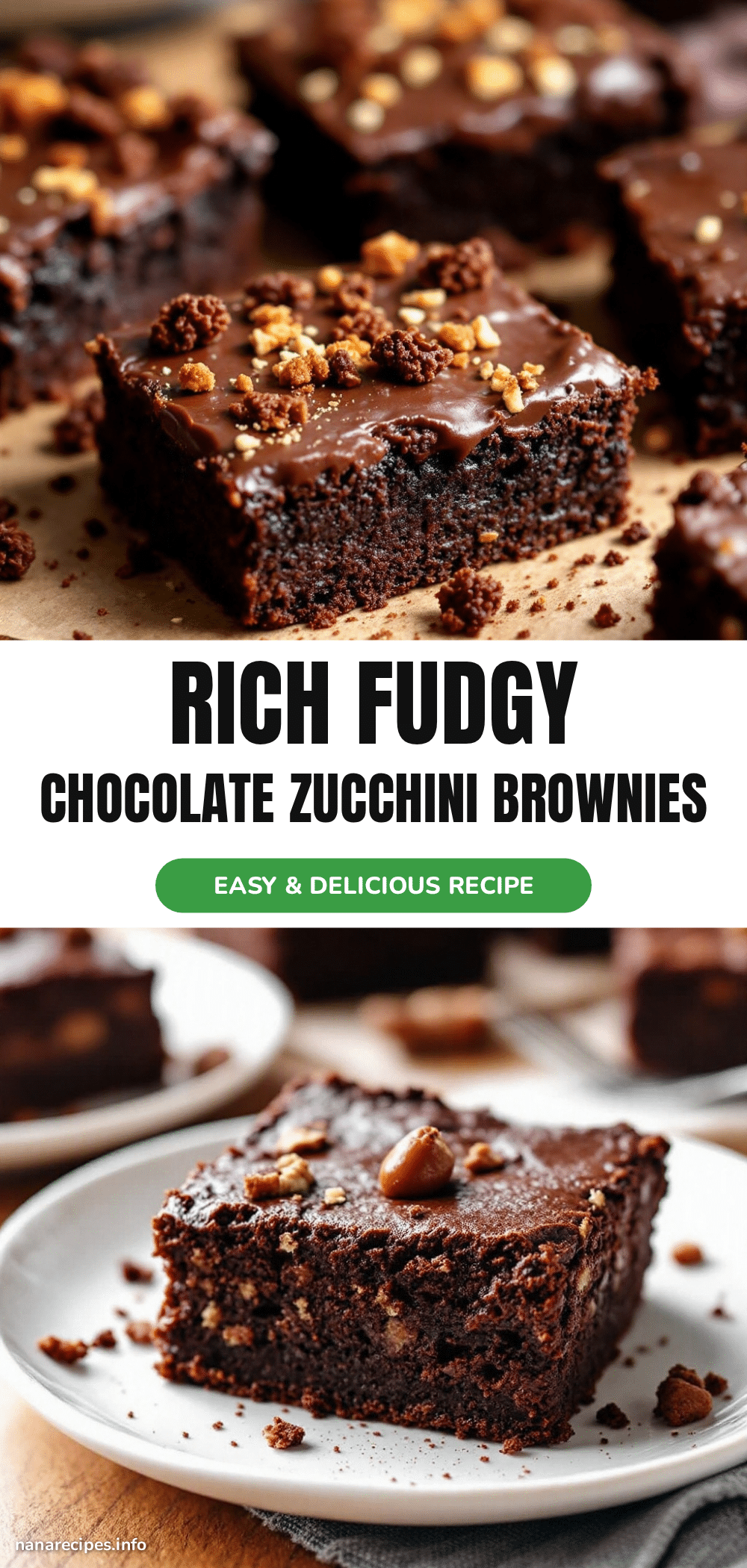 fudgy chocolate zucchini brownies recipe