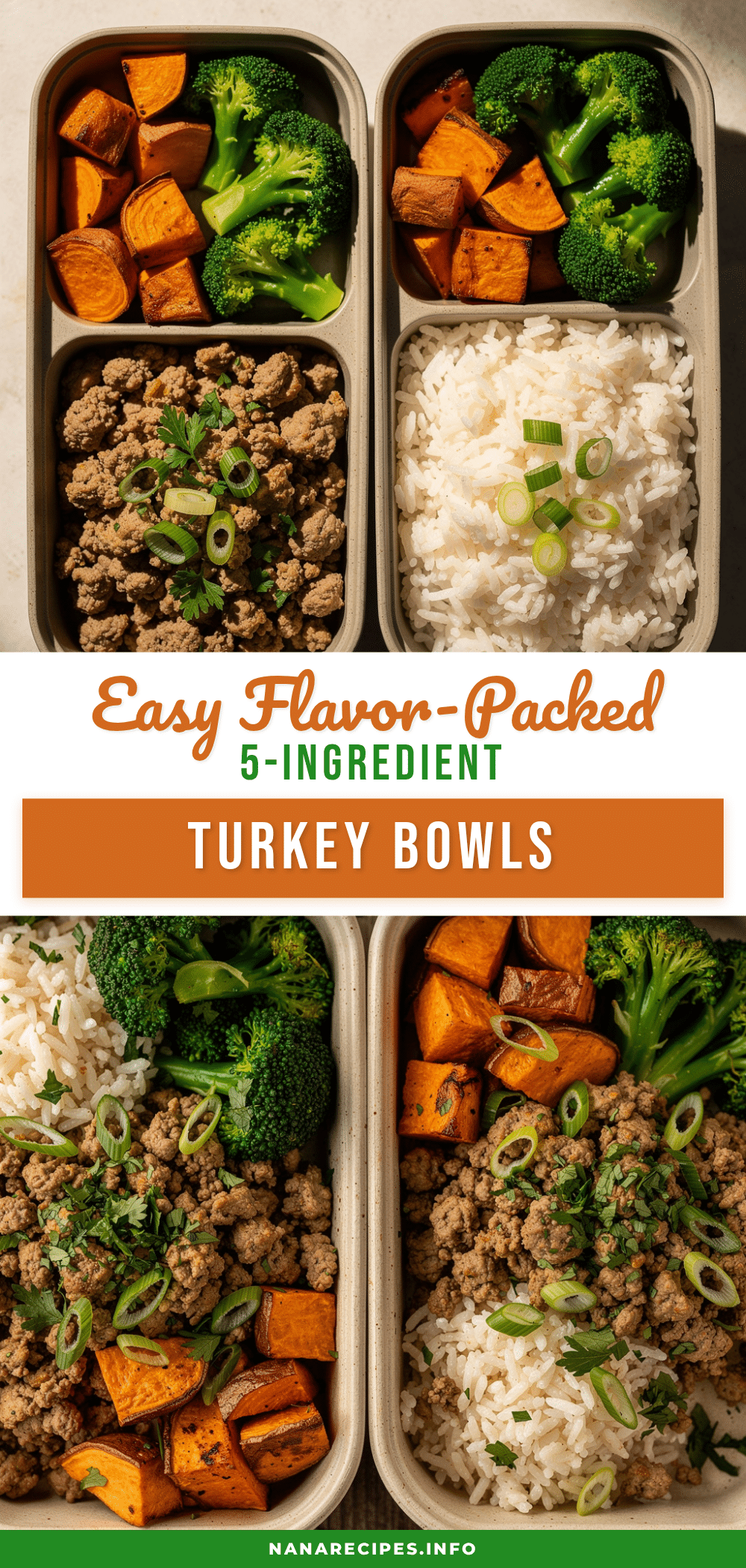 healthy ground turkey meal prep bowls recipe