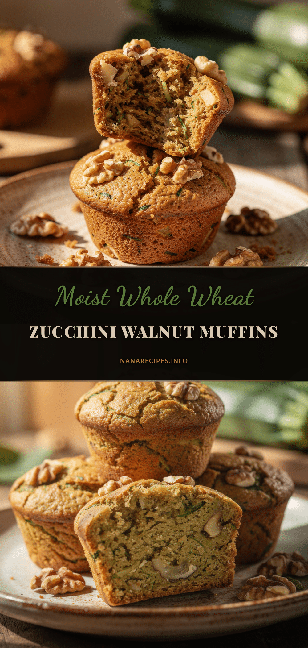 healthy whole wheat zucchini muffins recipe