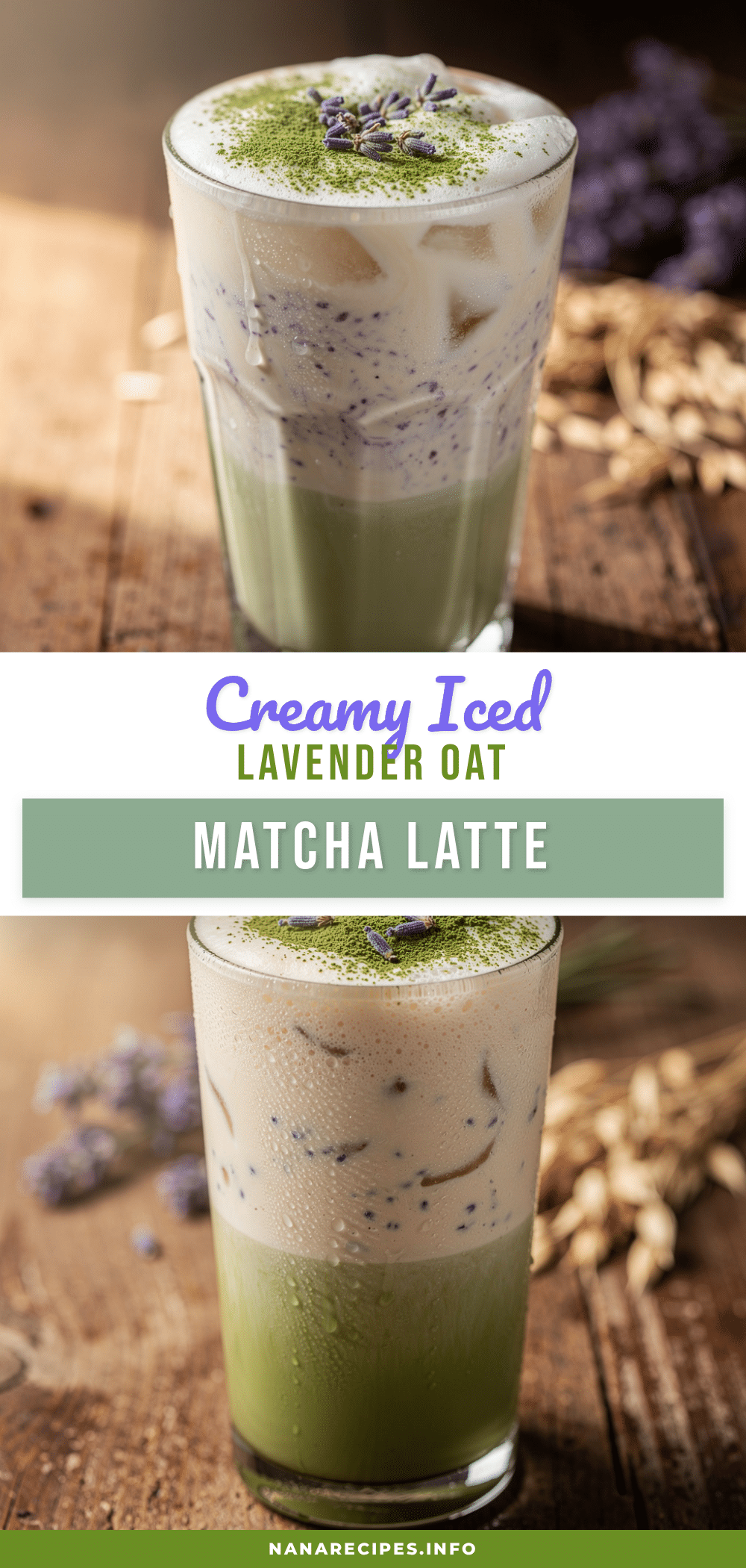 Iced Lavender Oat Milk Matcha Latte recipe
