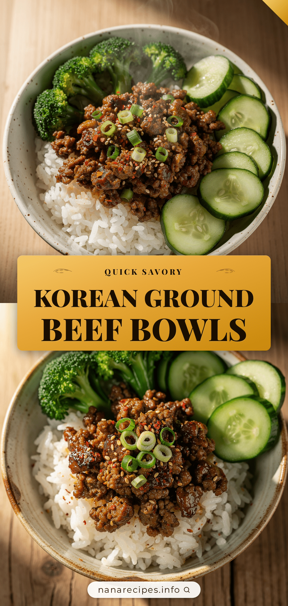 korean ground beef rice bowls recipe