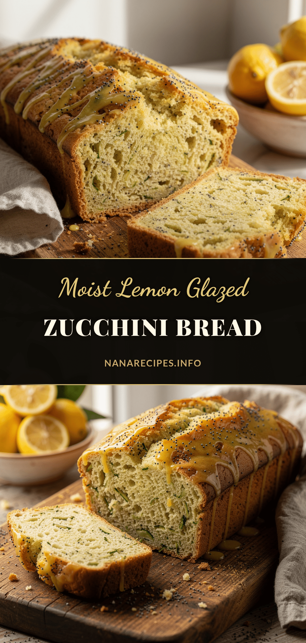 lemon glazed zucchini bread recipe