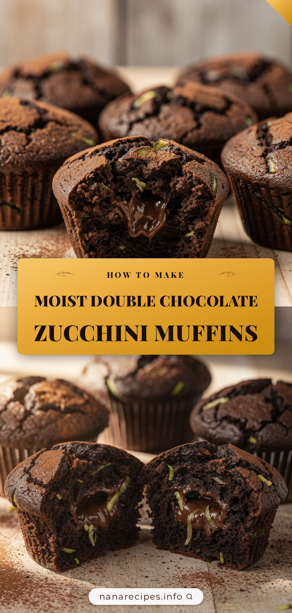 moist double chocolate zucchini muffins recipe
