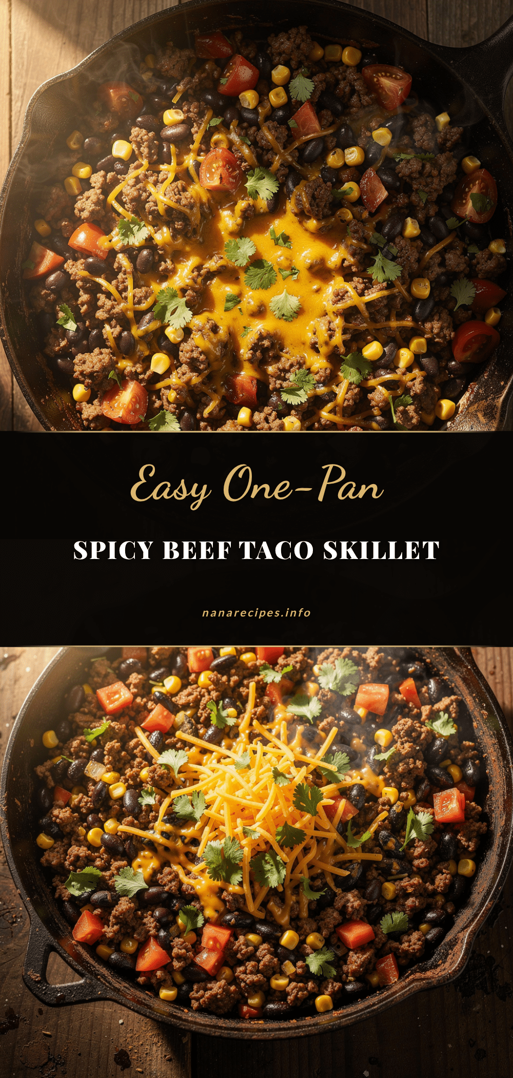 one-pan ground beef taco skillet recipe