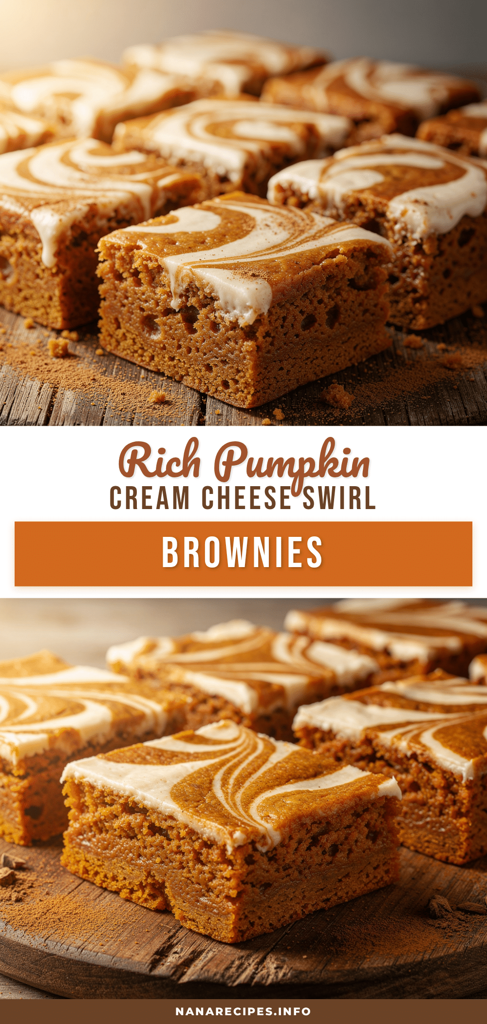 pumpkin cream cheese swirl brownies recipe