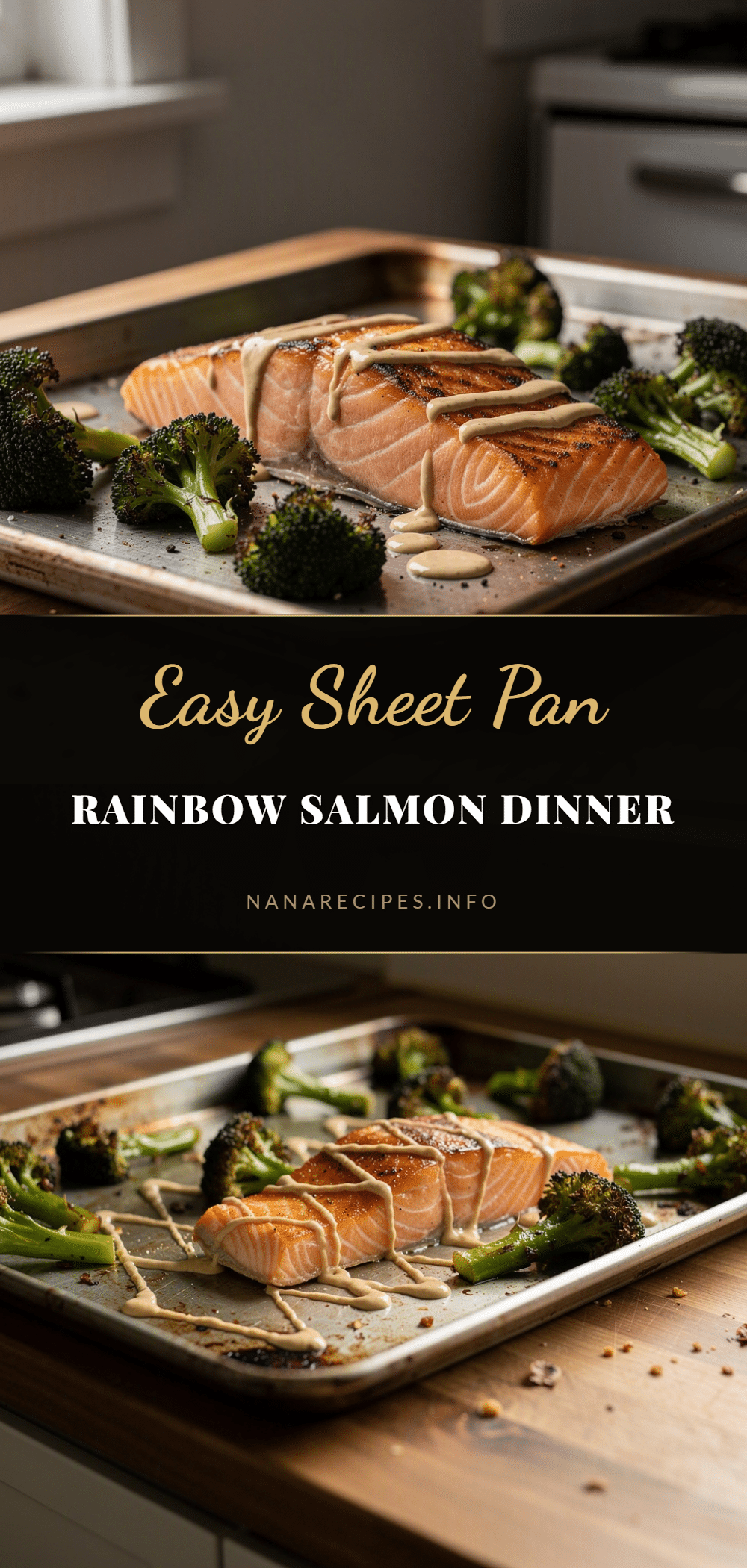 Sheet pan rainbow salmon recipe