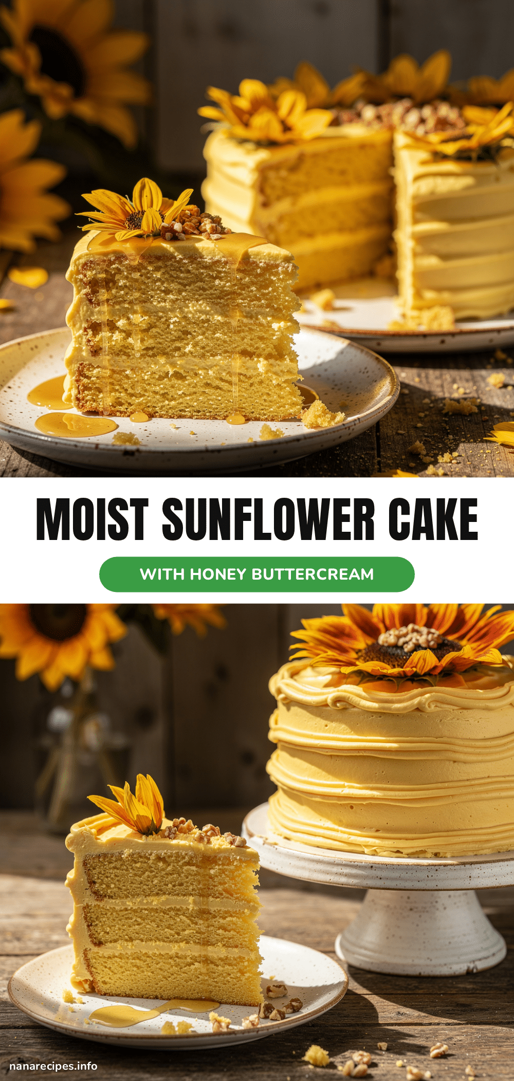 sunflower birthday layer cake recipe
