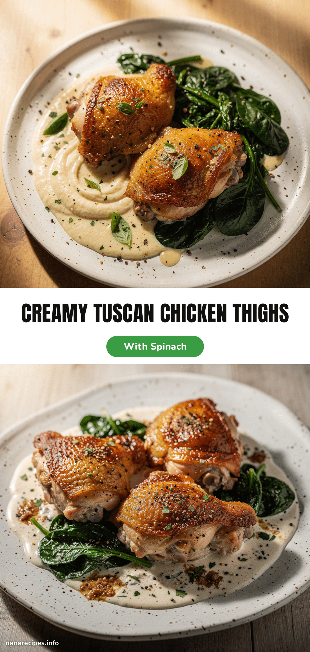 Tuscan cream sauce chicken thighs recipe
