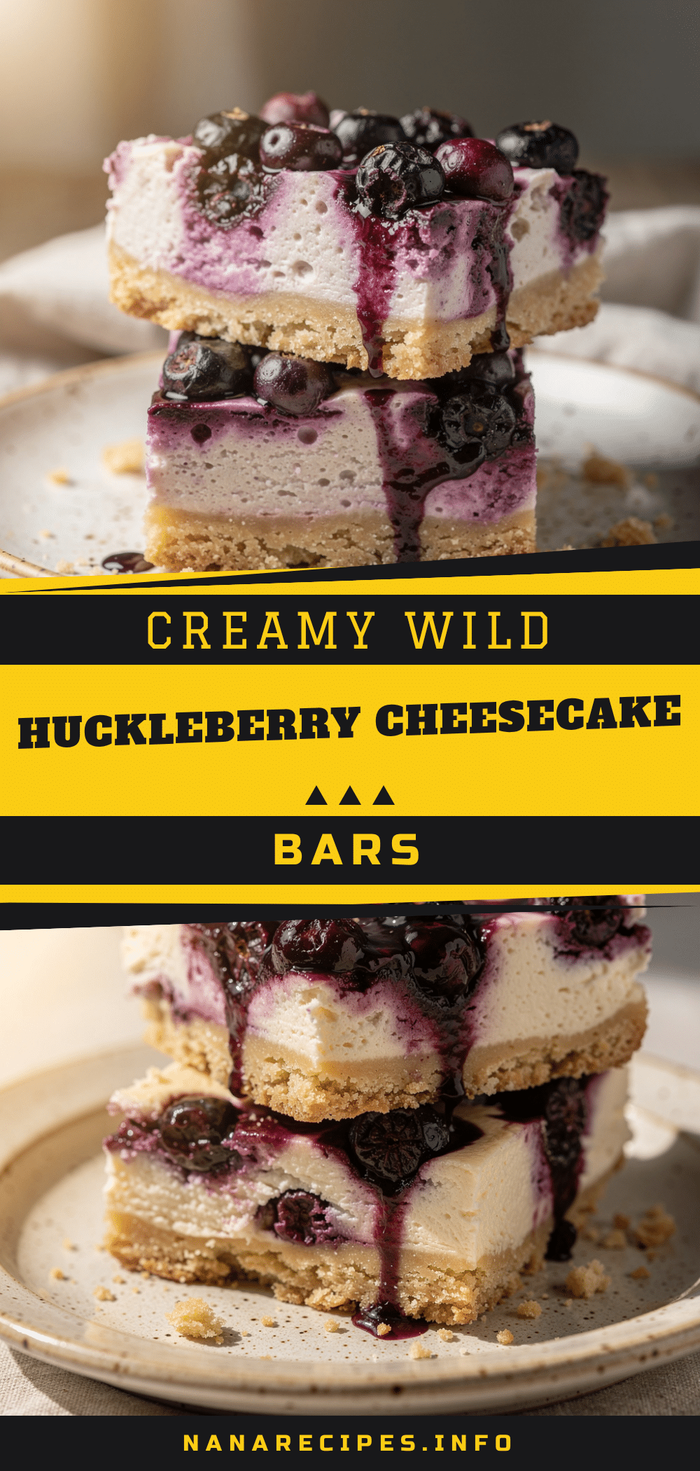 wild huckleberry cheesecake bars recipe